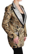 Black Gold Jacquard Blazer Jacket Dolce & Gabbana