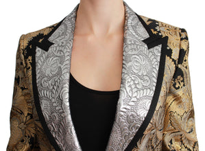 Black Gold Jacquard Blazer Jacket Dolce & Gabbana