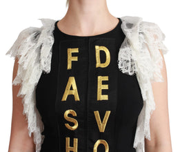 Black Fashion Devotion Sheath Mini Dress Dolce & Gabbana