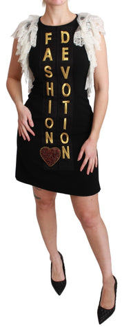 Black Fashion Devotion Sheath Mini Dress Dolce & Gabbana