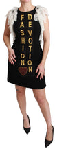 Black Fashion Devotion Sheath Mini Dress Dolce & Gabbana
