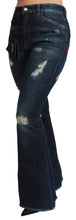 Blue Denim Cotton Stretch Flared Jeans Dolce & Gabbana