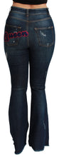 Blue Denim Cotton Stretch Flared Jeans Dolce & Gabbana