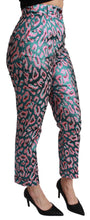 Multicolor Patterned Cropped High Waist Pants Dolce & Gabbana
