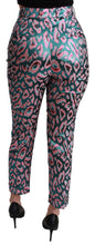 Multicolor Patterned Cropped High Waist Pants Dolce & Gabbana