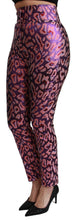 Multicolor Patterned Cropped High Waist Pants Dolce & Gabbana