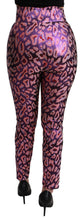 Multicolor Patterned Cropped High Waist Pants Dolce & Gabbana
