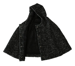Gray Tweet Wool Kaftan Jacket Coat Top Dolce & Gabbana