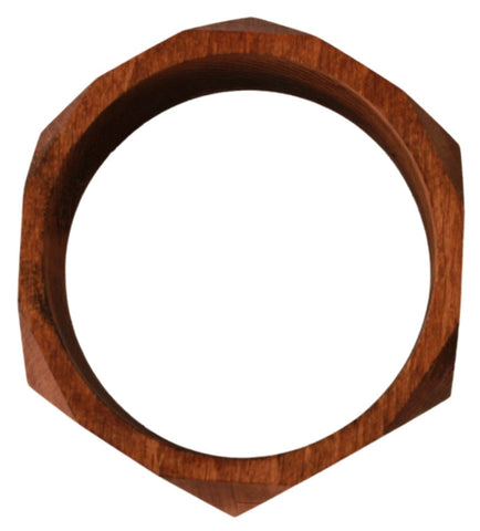 Brown Wooden Branded Bracelet Costume National