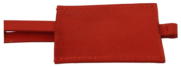 Red Leather Branded Logo Keyring Keychain Costume National