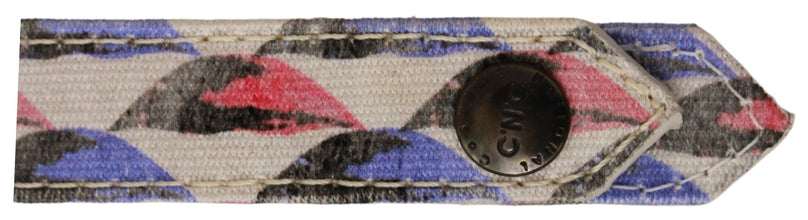 White Ring Branded Textile  Keychain Costume National