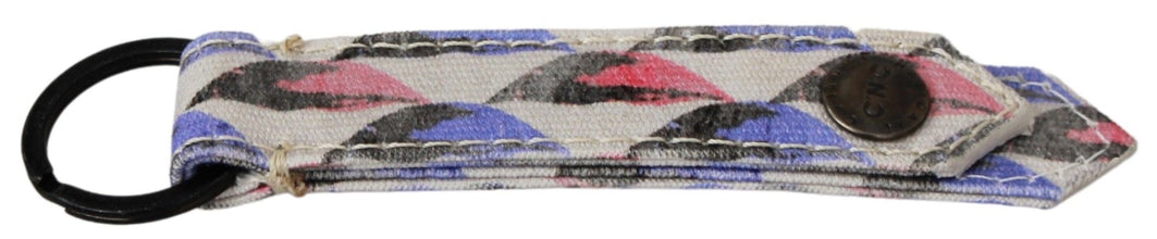 White Ring Branded Textile  Keychain Costume National