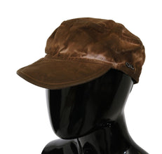 Brown Newsboy Beret Cabbie Fedora Hat Costume National