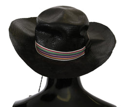 Black Wide Brim Cowboy Solid Hat Costume National
