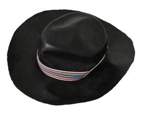 Black Wide Brim Cowboy Solid Hat Costume National