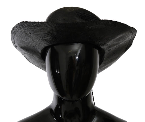 Black Wide Brim Cowboy Solid Hat Costume National