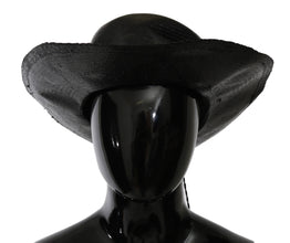 Black Wide Brim Cowboy Solid Hat Costume National