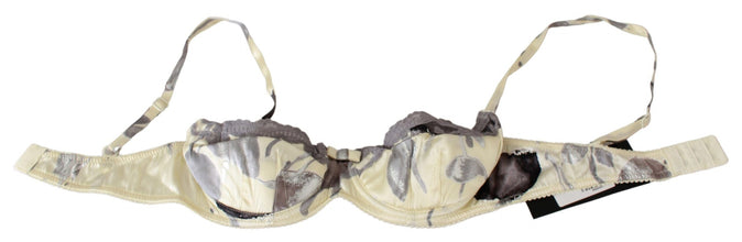 Beige Gray Lace Balconcino Bra Underwear Ermanno Scervino