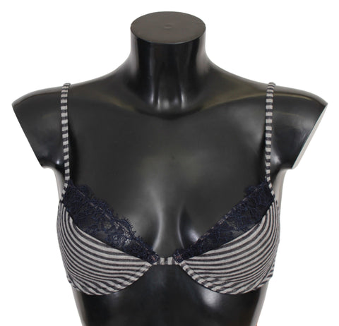 Blue Stripes Lace Reggiseno Bra Underwear Ermanno Scervino