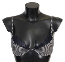 Blue Stripes Lace Reggiseno Bra Underwear Ermanno Scervino
