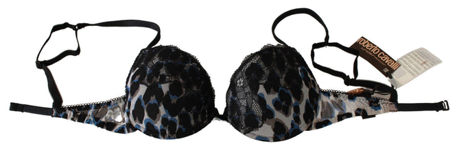 Black Lace Reggiseno Nylon Bra Underwear Roberto Cavalli