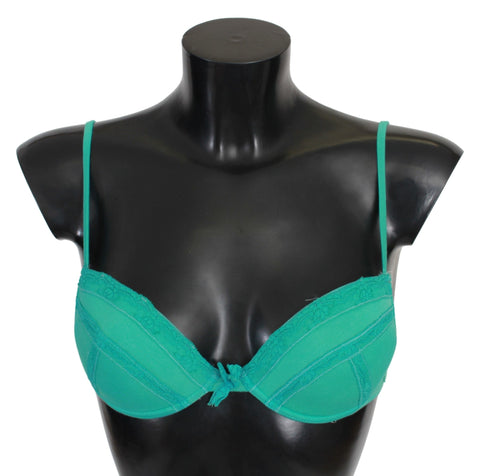 Green Push Up Bra 100% Cotton Underwear Ermanno Scervino