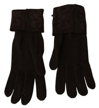 Brown Wool Knitted One Size Wrist Length Gloves Costume National
