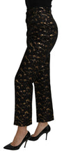 Black Gold Brocade High Waist Pants Dolce & Gabbana