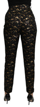 Black Gold Brocade High Waist Pants Dolce & Gabbana