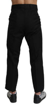 Black Cotton Wool Formal Dress Pants Dolce & Gabbana