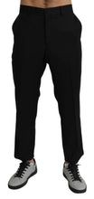 Black Cotton Wool Formal Dress Pants Dolce & Gabbana