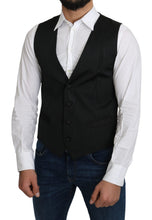 Gray 100% Silk Formal Coat Vest Dolce & Gabbana
