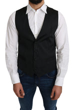 Gray 100% Silk Formal Coat Vest Dolce & Gabbana
