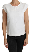 White Floral Brocade Blouse Cotton Top Dolce & Gabbana