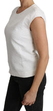 White Floral Brocade Blouse Cotton Top Dolce & Gabbana