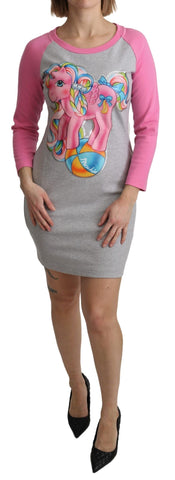 Gray My Little Pony Top Sweater Dress Moschino