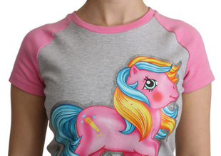Gray and pink Cotton T-shirt My Little Pony Top Moschino