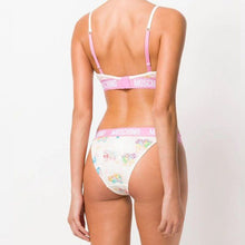 White My Little Pony Bra Briefs Set Two Piece Bikini Moschino