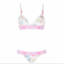 White My Little Pony Bra Briefs Set Two Piece Bikini Moschino