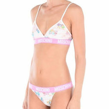 White My Little Pony Bra Briefs Set Two Piece Bikini Moschino