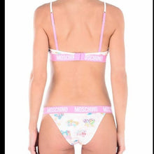 White My Little Pony Bra Briefs Set Two Piece Bikini Moschino