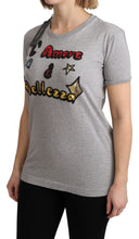 Gray Cotton Amore e Bellezza Top T-shirt Dolce & Gabbana