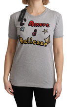 Gray Cotton Amore e Bellezza Top T-shirt Dolce & Gabbana