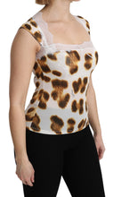 White Brown Camisole Underwear Blouse Roberto Cavalli