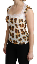 White Brown Camisole Underwear Blouse Roberto Cavalli