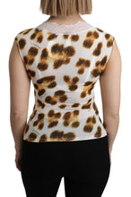 White Brown Camisole Underwear Blouse Roberto Cavalli
