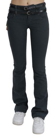 Gray Mid Waist Slim Flared Denim Trouser Jeans John Galliano