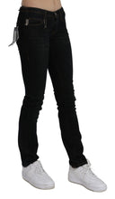 Black Mid Waist Skinny Denim Cotton Jeans Costume National