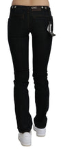Black Mid Waist Skinny Denim Cotton Jeans Costume National