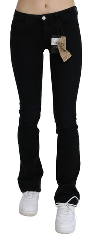 Black Low Waist Skinny Denim Cotton Jeans Costume National
